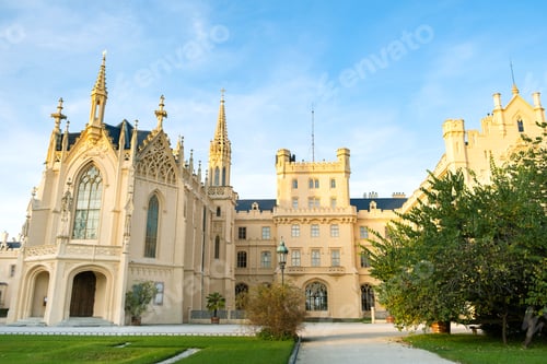 Preview: Lednice castle Chateau in Moravia, Czech Republic. UNESCO World Heritage Site