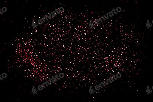 Preview: Red starry night sky. Galaxy space. Glowing stars in the night.