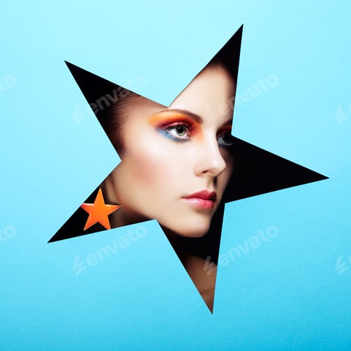 Preview: Conceptual beauty portrait of beautiful young woman