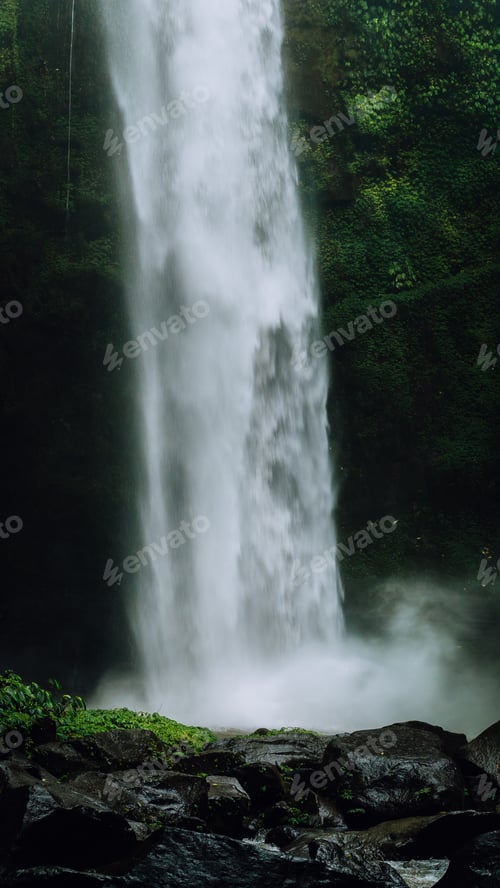 Preview: Amazing Nungnung waterfall close up, Bali, Indonesia