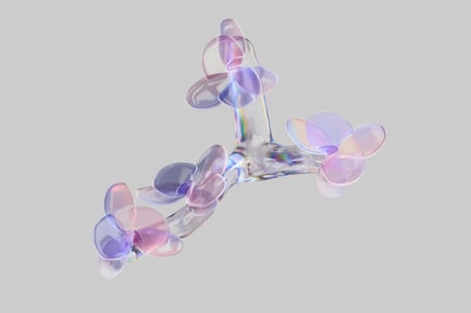Preview: Abstract Iridescent Glass Flower