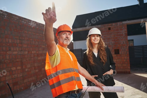 Preview: Construction site professionals looking over their area of expertise