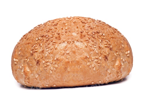 Preview: Hamburger bun isolated on white background