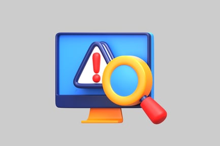 Preview: Computer virus scan cartoon asset