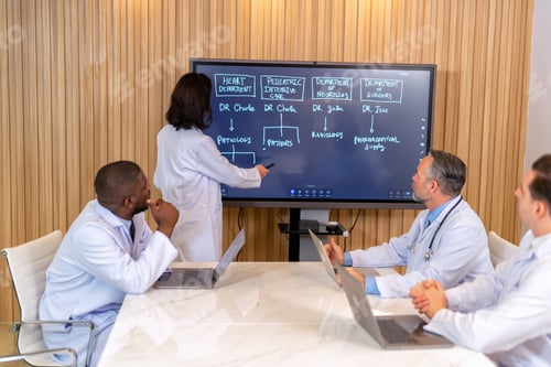 Preview: Seminar meeting doctor conference presentation education lecture to a specialist doctor in hospital