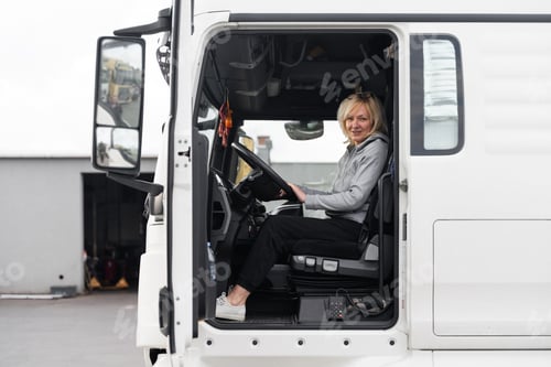 Preview: Mid age 50s woman truck driver