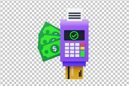 Preview: POS Payment Machine and Card 3D Icon