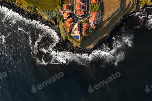Preview: Residential houses on cliff near sea