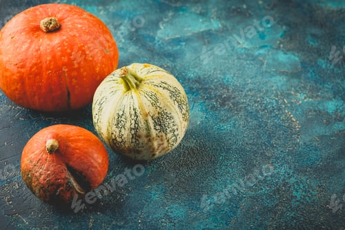 Preview: Three Autumn Pumpkins