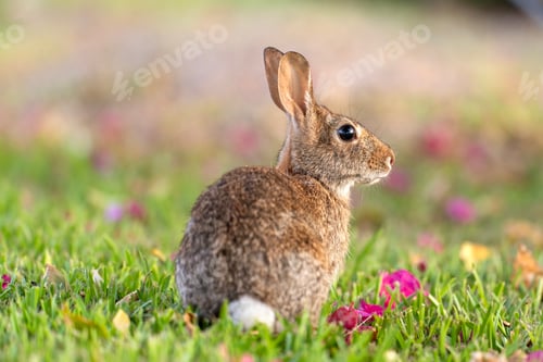 Preview: Wild rabbit in nature.