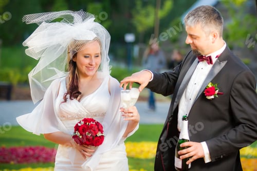 Preview: Young couple celebrating wedding