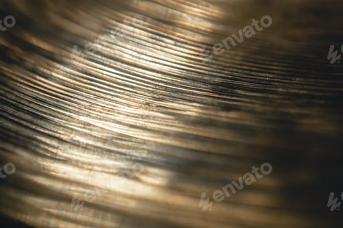 Preview: Close up of hi hat surface, drum cymbal close-up.