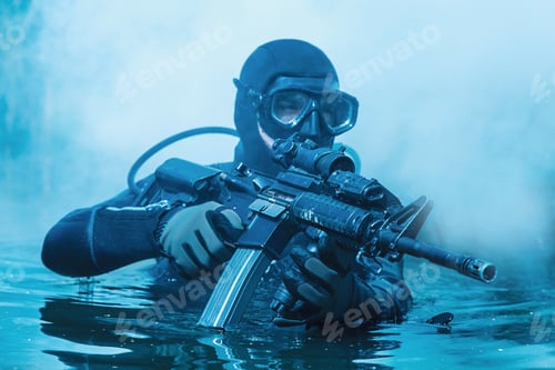 Preview: Frogman with weapons
