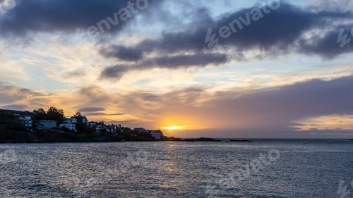 Preview: Serene Sunrise Over Victoria Coastline, Vancouver Island, Canada