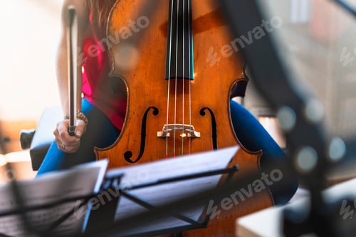 Preview: Concert-Ready: Young Cellist Dedicatedly Practicing in Home Environment
