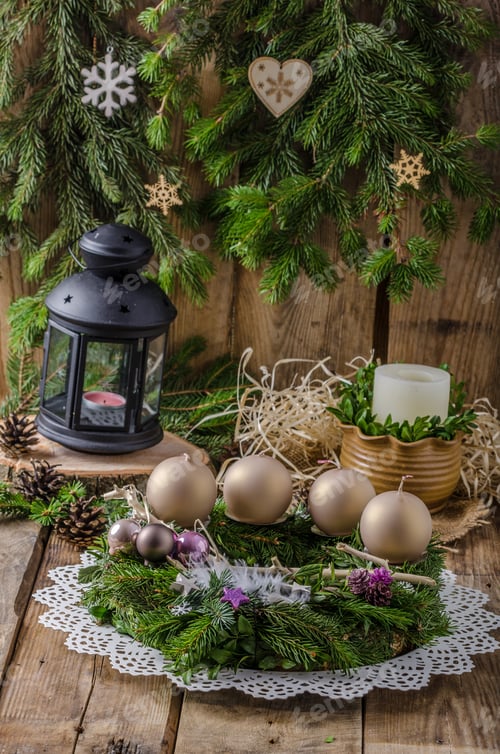 Preview: Christmas advent wreath