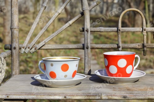Preview: Rustic still life with a cups of tea