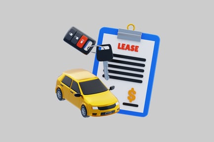 Preview: Yellow car with lease agreement
