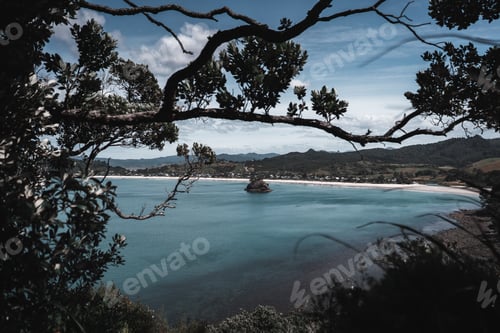 Preview: Amazing view of water between rock shore