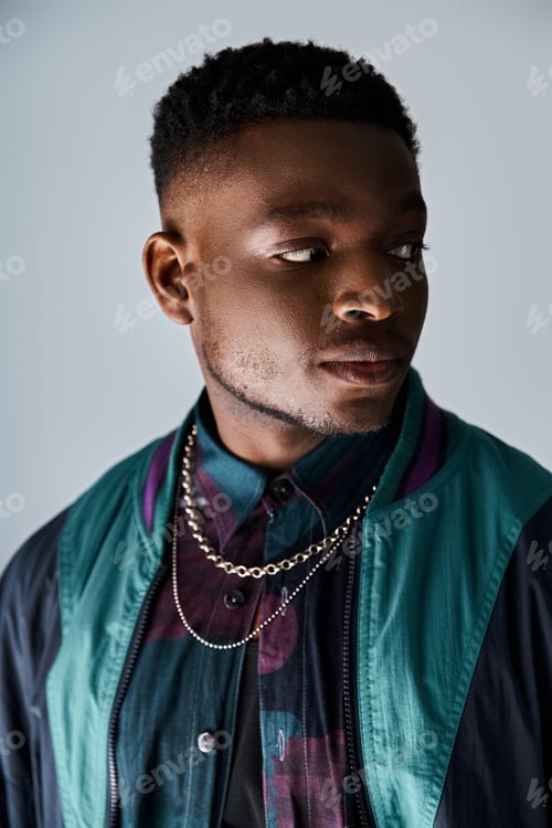 Preview: Stylish Young Man With Jacket and Necklace