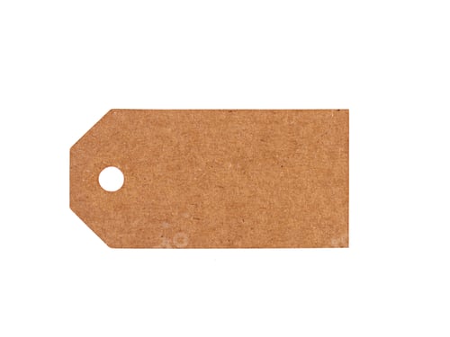 Preview: Simple Brown Paper Tag on White Background
