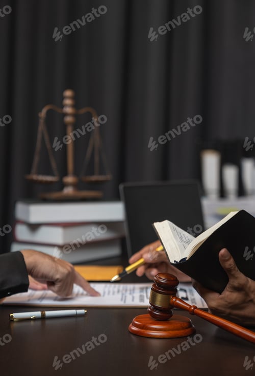 Preview: Lawyer reads law code, studies constitution to protect human rights before business contract signing