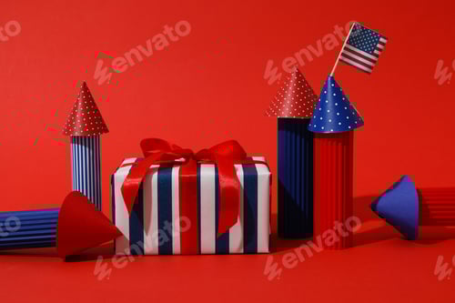 Preview: Composition for 4 july, Independence Day of USA