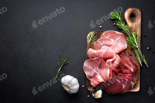 Cured Meat Assortment on a Wooden Cutting Board