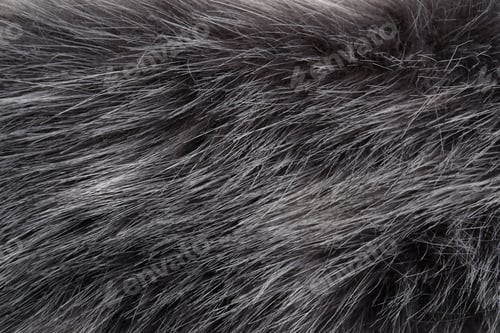Preview: Texture of grey faux fur as background, closeup