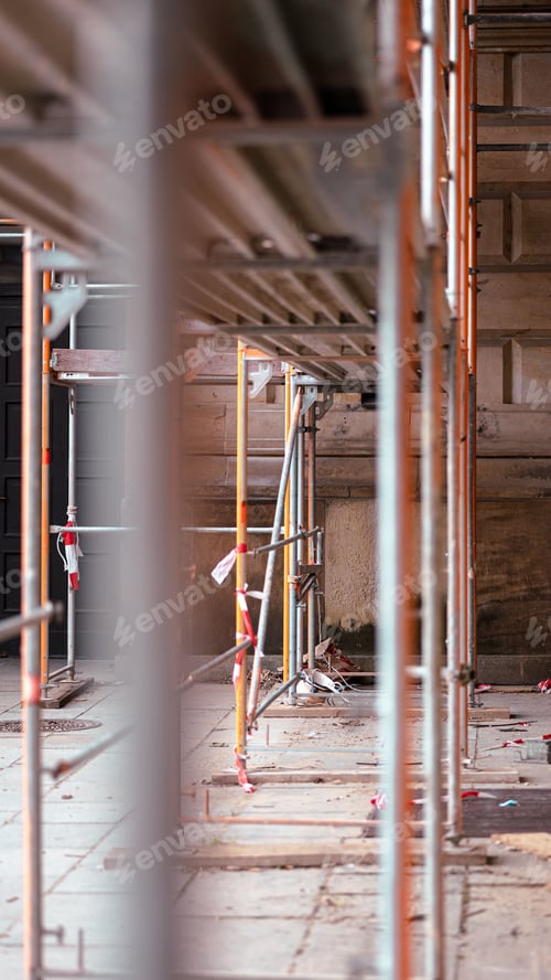 Preview: Vertical shot of a construction site