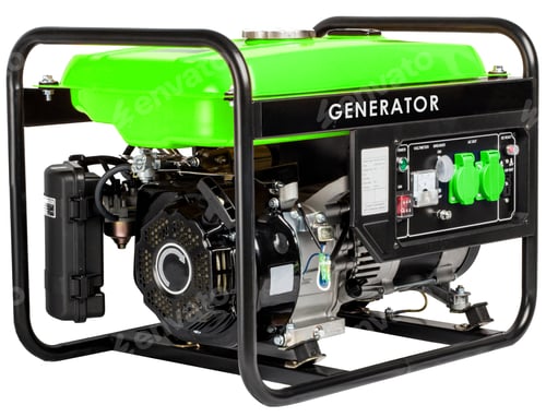 Preview: Portable electric generator, diesel on a white background.