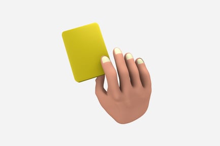 Preview: Yellow Card Clean 3D Illustration