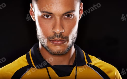 Preview: Focused on the win. Closeup portrait of a young male athlete.
