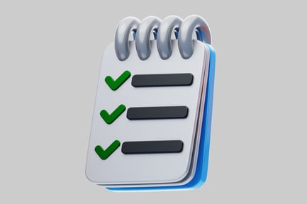 Preview: Spiral-bound notepad with checklist