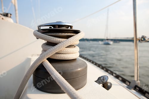 Preview: Rope on yacht, close up