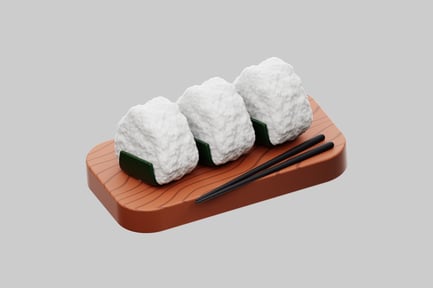 Preview: Rice ball nigiri with chopsticks