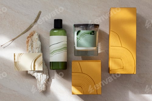Preview: Abstract packaging branding for aromatic brands with design space