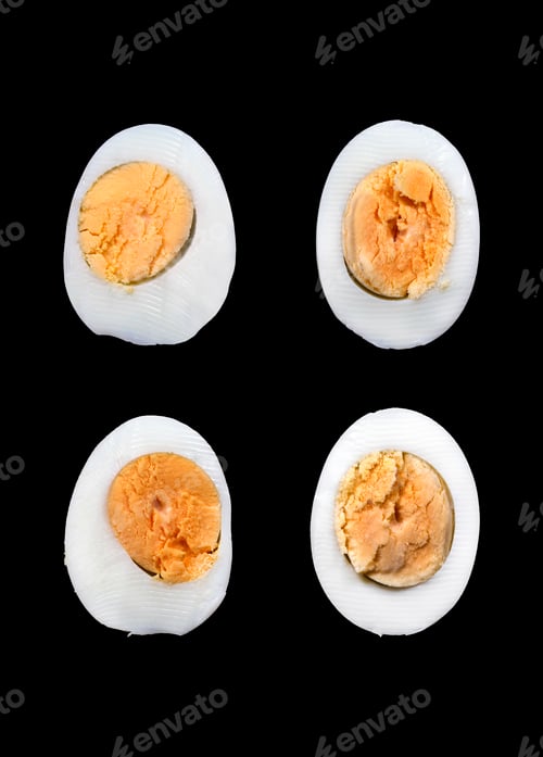 Preview: Halfs of the boiled eggs