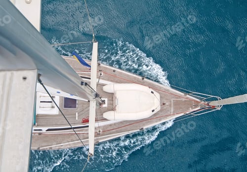 Preview: Top View of Sailing Boat