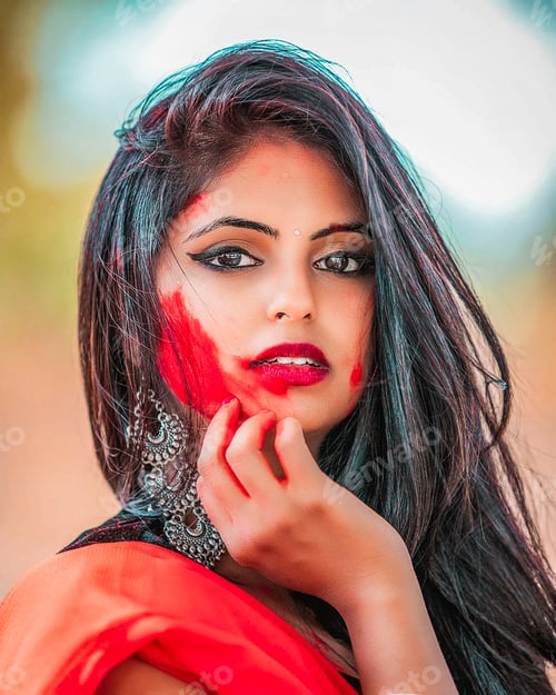 Preview: Beautiful Young Woman Portrait with Natural Light