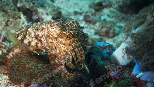 Visualização: Coral reef underwater photo, shallow underwater seascape