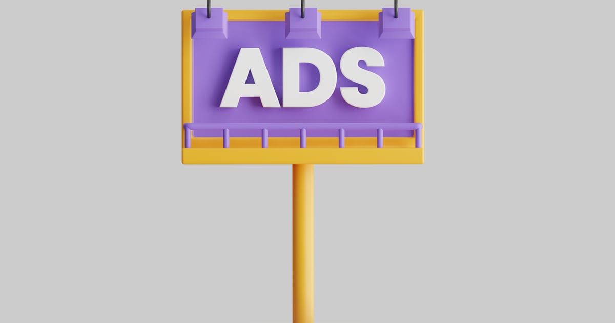 Billboard with the letters