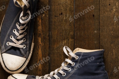 Preview: Gumshoes on wooden background