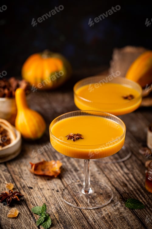 Preview: Pumpkin and orange cocktail