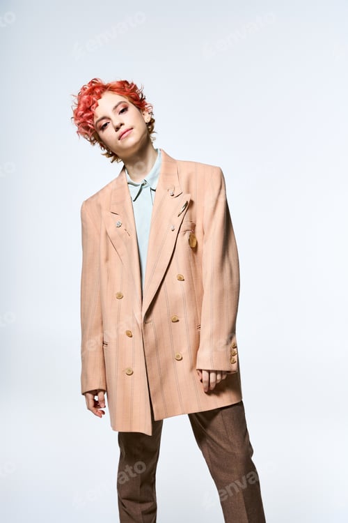 Preview: Fiery Fashion: Dapper Man in Tan Suit