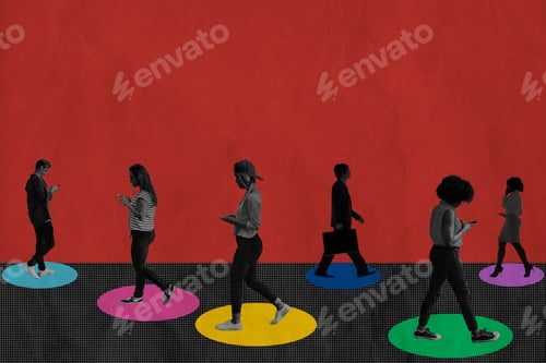 Preview: Physical distancing during coronavirus outbreak background
