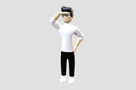 Preview: 3D Looking Forward Character