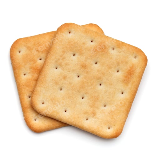 Preview: Dry cracker cookies isolated on white background cutout