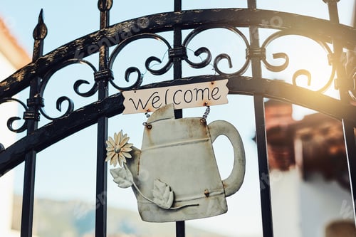 Preview: Make your house a home. Cropped shot of a residential gate.