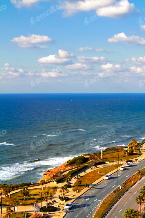 Preview: View of the Mediterranean Sea and the coastline